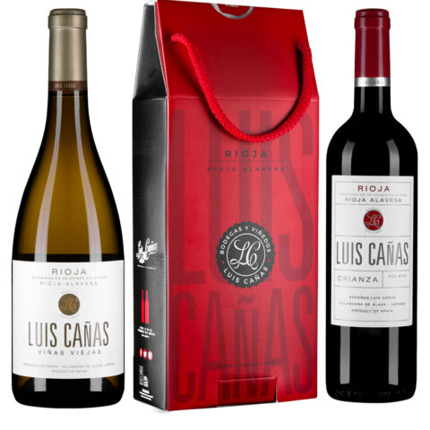 Luis Cañas Rioja Alavesa 2 Flaschen Wein im Geschenkpaket