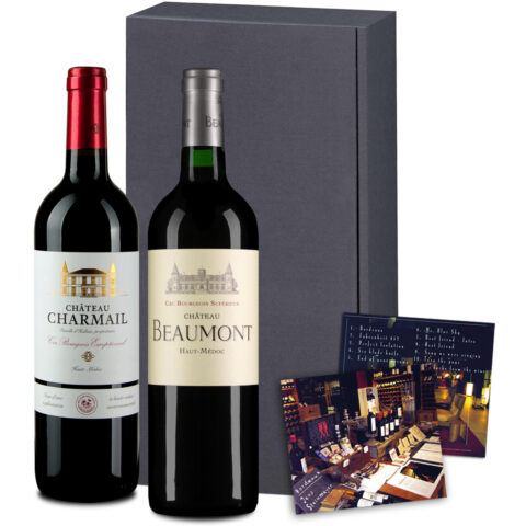 Geschenk-Set 2 Bordeaux-Weine mit CD