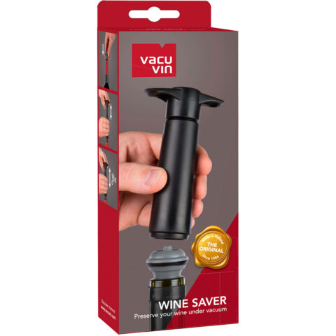 Vacu Vin Vacuum Wine Saver Wein Pumpe Verschluss – Schwarz
